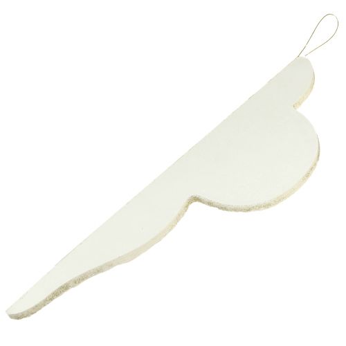 Floristik24 Paper Christmas ornaments, white and silver, 40cm, set of 2