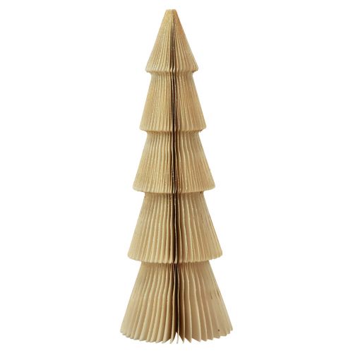Paper Christmas tree paper Christmas tree cream, gold H60cm