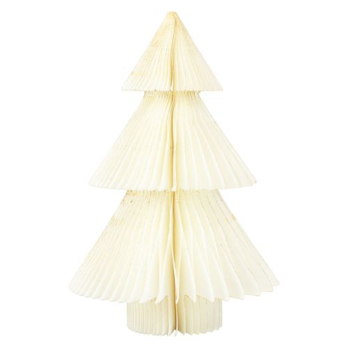 Product Paper Christmas Tree Paper Christmas Tree White Gold H30cm