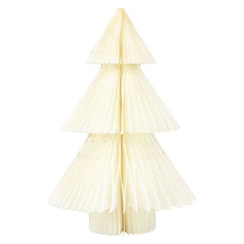 Floristik24 Paper Christmas Tree Paper Christmas Tree White Gold H30cm