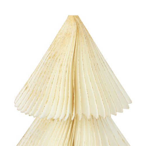 Floristik24 Paper Christmas Tree Paper Christmas Tree White Gold H30cm