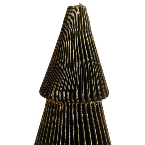 Floristik24 Paper Christmas Tree Fir Tree Small Black H30cm