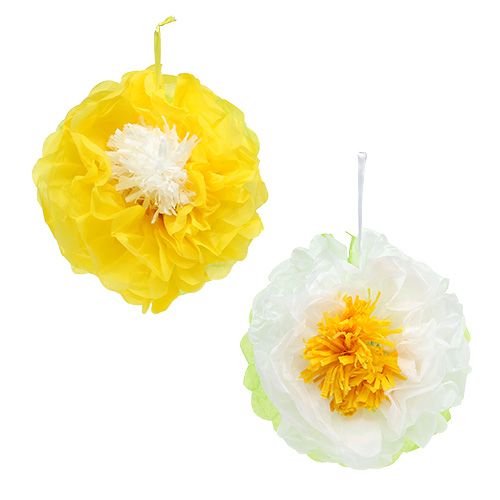 Floristik24 Paper flower 28cm for hanging sort. 2pcs