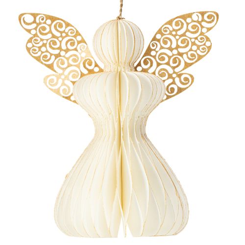 Delicate paper angel ornament for Christmas tree and holiday decorations
