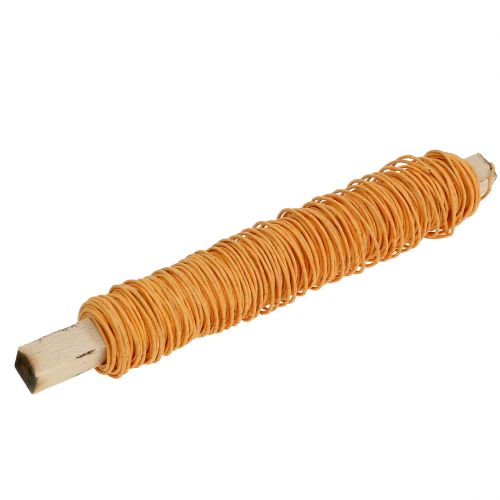 Floristik24 Paper cord wire wrapped Ø0.8mm 22m orange