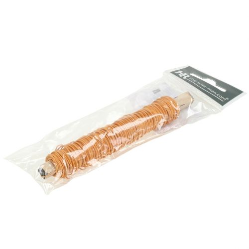 Floristik24 Paper cord wire wrapped Ø0.8mm 22m orange