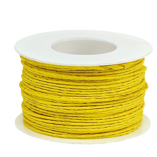 Paper cord wire wrapped Ø2mm 100m yellow