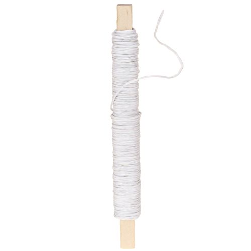 Product Paper cord wire wrapped Ø0.8mm 22m white
