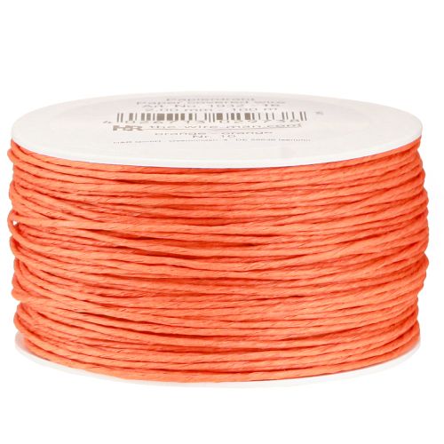 Floristik24 Paper cord wire wrapped Ø2mm 100m Orange