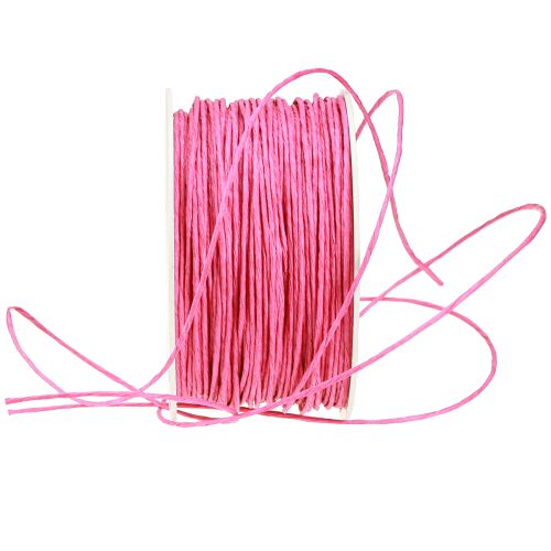 Product Paper cord wire wrapped Ø2mm 100m pink