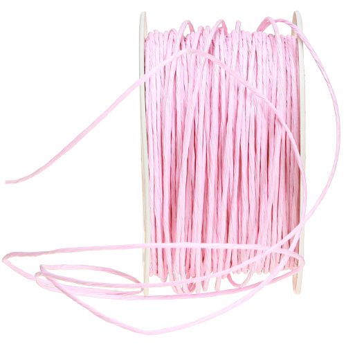 Product Paper cord wire wrapped Ø2mm 100m pink