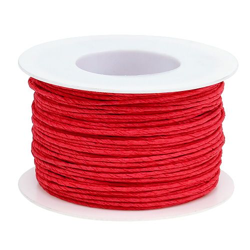 Product Paper cord wire wrapped Ø2mm 100m red