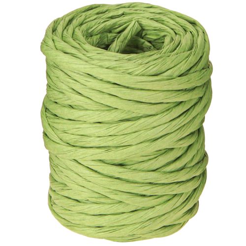 Paper cord green decorative cord without wire width 6mm 23m