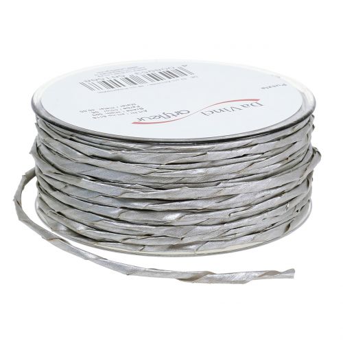Product Paper cord silver without wire Ø3mm 40m