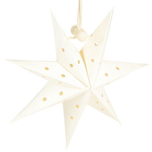 Product Paper Star Christmas Ornaments White 10cm Set of 8 Decorations
