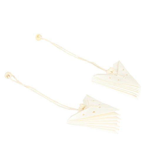 Product Paper Star Christmas Ornaments White 10cm Set of 8 Decorations