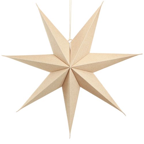 Product Lighted Paper Star, Natural Jute, Christmas, 60cm