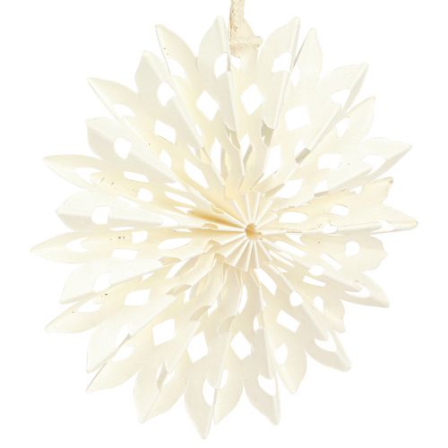 Product White paper star Christmas tree ornament, hanging decoration, Ø10cm, 6 pieces