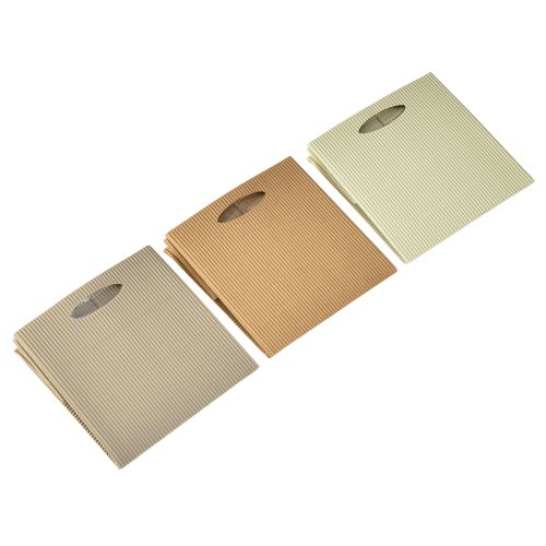 Product Paper bag 12cm brown cream beige gift bag 6 pieces