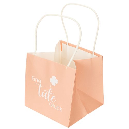 Product Gift bag with print "A bag of happiness" for lovely gift ideas, 12cm, 12 pieces