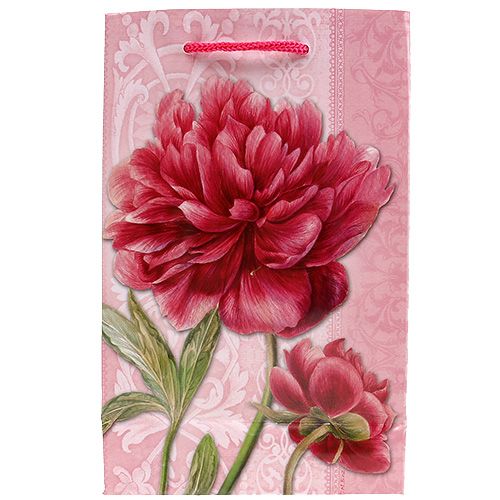 Floristik24 Paper bag dahlia 12cm x19cm pink