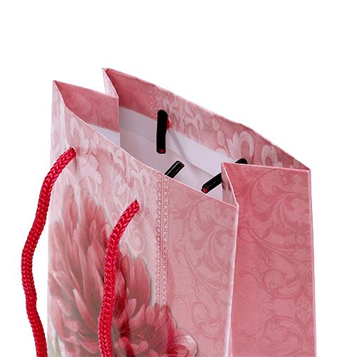 Floristik24 Paper bag dahlia 12cm x19cm pink