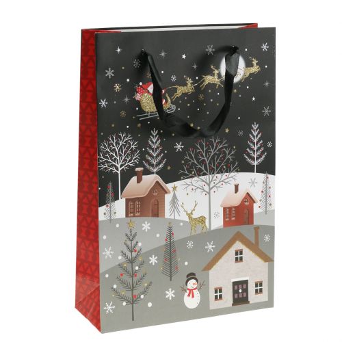 Floristik24 Gift bag paper bag Christmas village H30cm 2pcs