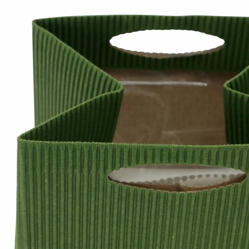 Floristik24 Paper Bag Flowerpot Planter Green Mix 10.5cm 12 Pcs