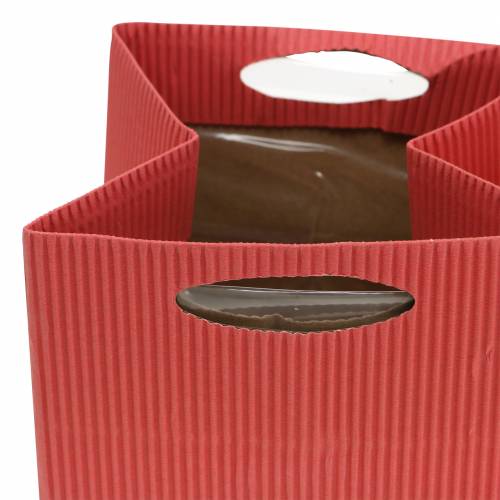 Floristik24 Paper bag flower pot planter mix orange 10.5cm 12p