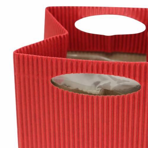 Floristik24 Paper Bag Flowerpot Planter Red 12cm 12 Pcs