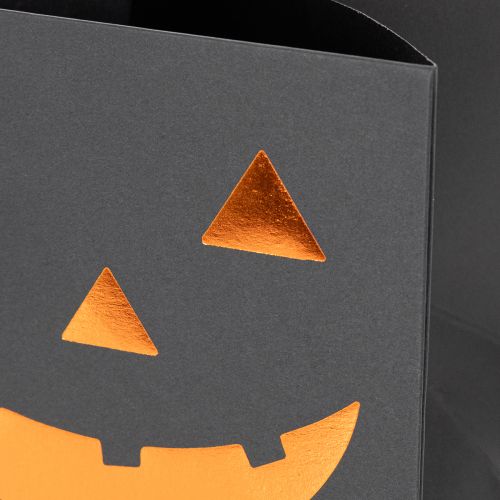 Paper bag pumpkin face planter Halloween decoration 10cm 6pcs | Floristik24.ie
