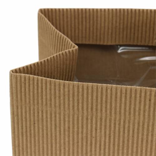 Floristik24 Paper bag flower pot planter natural 10.5cm 6pcs
