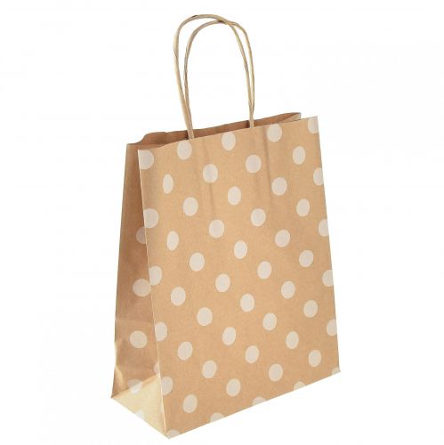 Floristik24 Gift bags paper carrier bags dots 18×22cm 50pcs