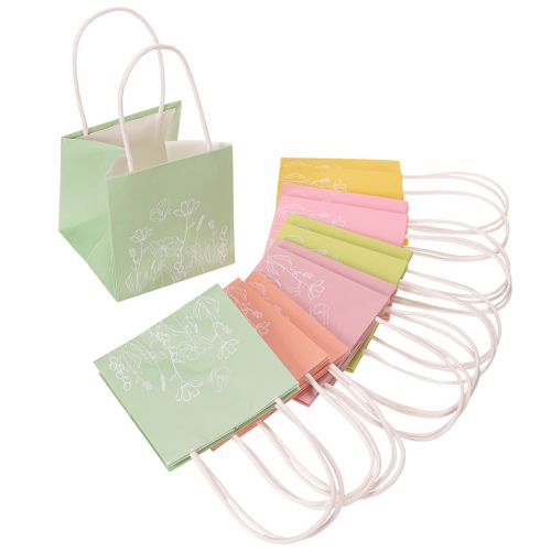 Product Gift bag with floral design, small gift bag for special occasions, 12cm, 12 pieces