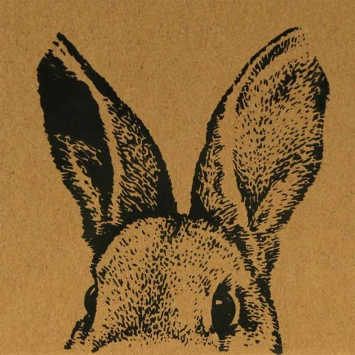 Gift bag Easter paper bag bunny brown 16×6.5×20cm 6pcs