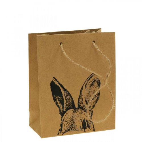 Product Gift bag Easter paper bag bunny brown 12×6×15cm 8 pieces