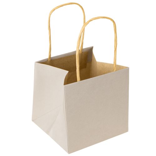 Product Paper bags with star and handle gray assorted 10.5×10.5cm 9pcs