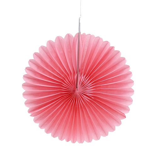 Party decoration honeycomb paper flower pink Ø20cm 3pcs