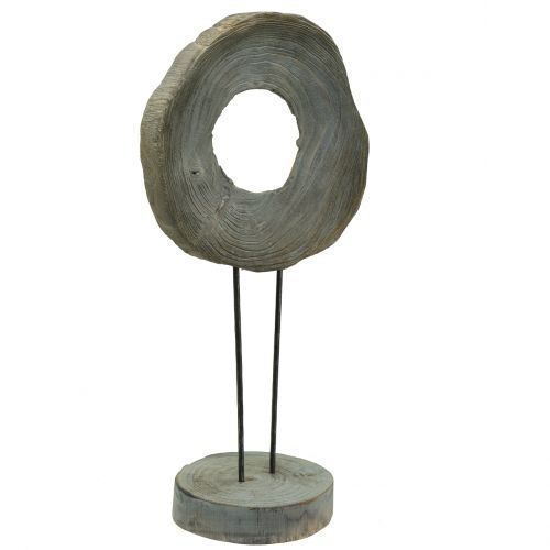 Decorative sculpture made of paulownia wood, gray washed H60cm
