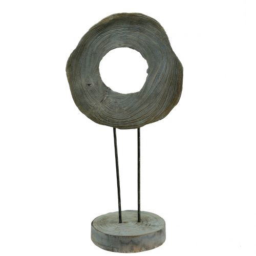 Floristik24 Decorative sculpture made of paulownia wood, gray washed H60cm