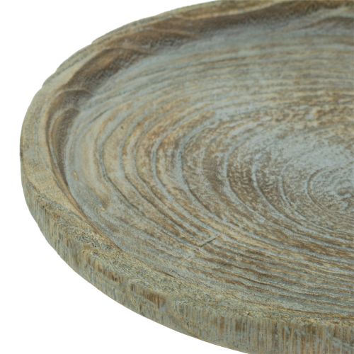 Floristik24 Decorative plate Paulownia wood Ø26cm