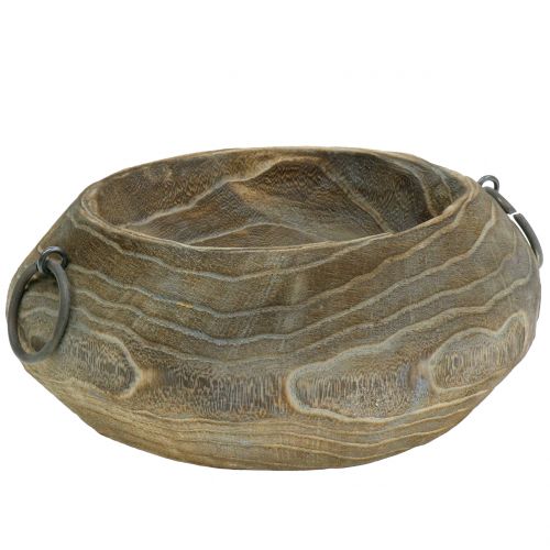 Floristik24 Decorative bowl Paulownia wood 23cm x 21cm H9cm