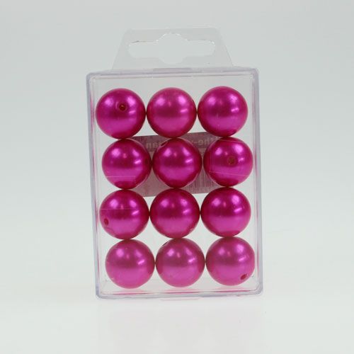 Product Decorative Beads Ø2cm Pink 12 pcs