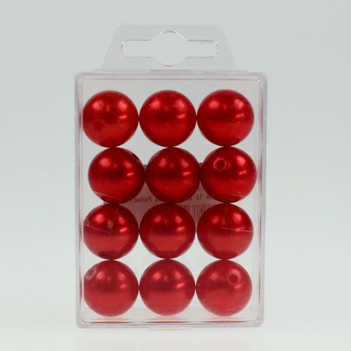 Product Decorative Beads Ø2cm Red 12 pcs