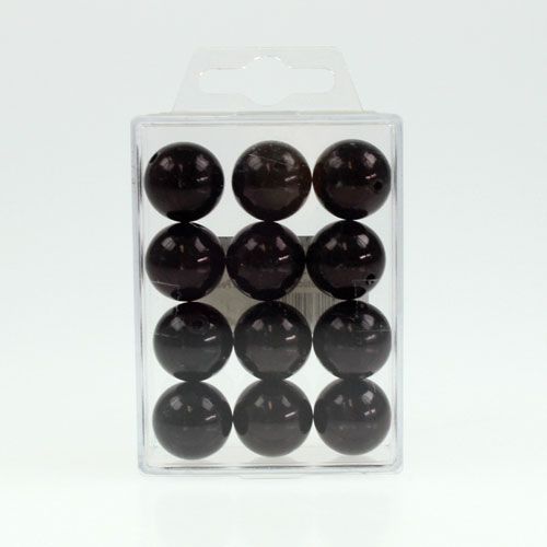Product Decorative Beads Ø2cm Black 12 pcs