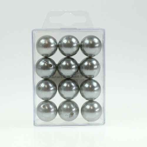 Product Decorative Beads Ø2cm Silver 12 Pcs