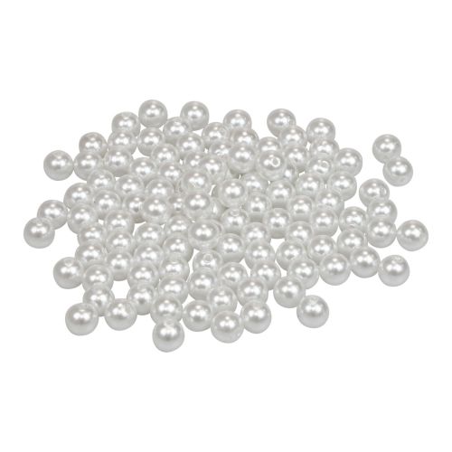 Product Decorative beads for threading craft beads white 8mm 300g