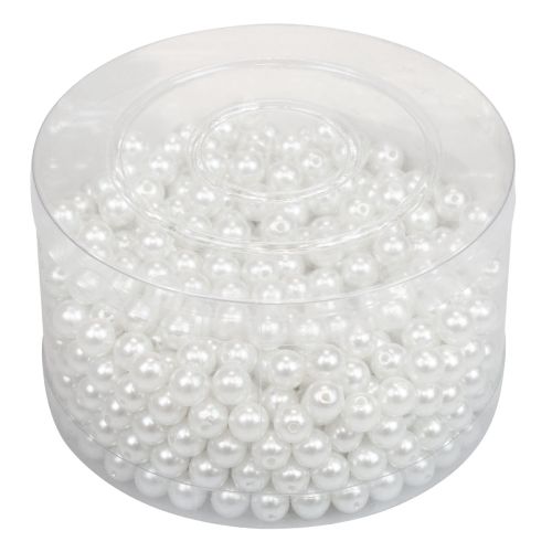 Floristik24 Decorative beads for threading craft beads white 8mm 300g