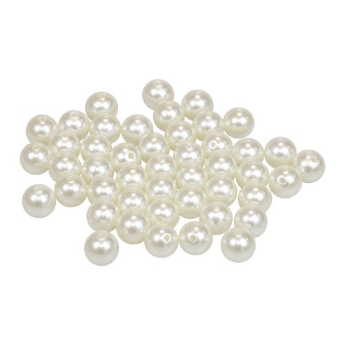Floristik24 Beads for threading craft beads cream white 12mm 300g
