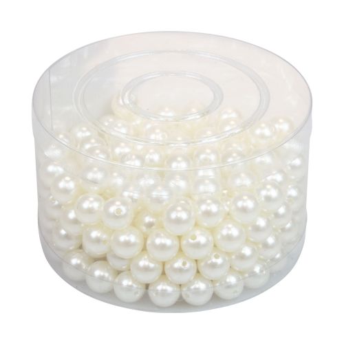 Floristik24 Beads for threading craft beads cream white 12mm 300g